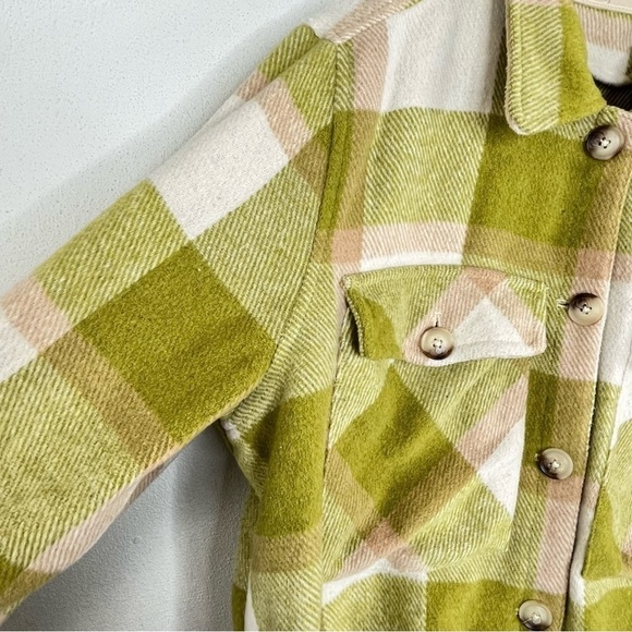 Blank NYC Green Plaid Oversized Business Casual Thick Shacket Jacket Size XL - Picture 8 of 16